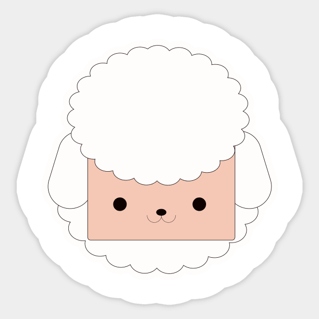 Cartoon Cute Sheep Art Print Sticker by MariaStore